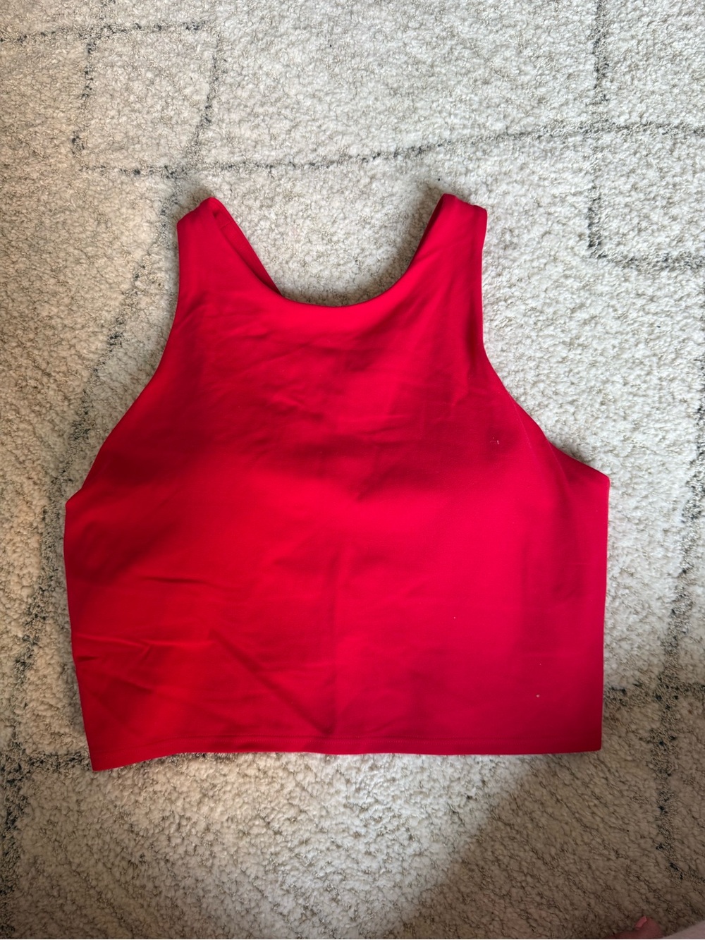 Athleta Red High-Neck Crop Tank Size Medium